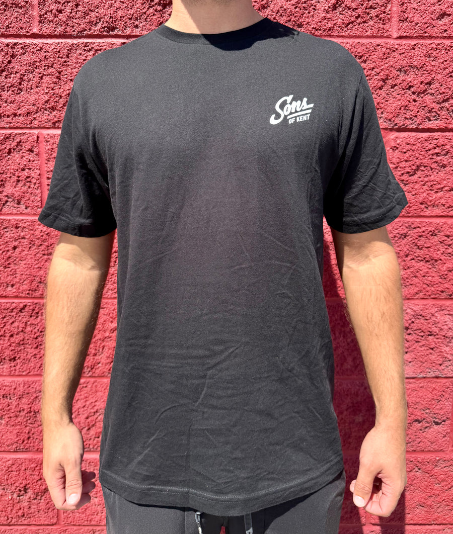 Black T-Shirt with Sons Logo in White