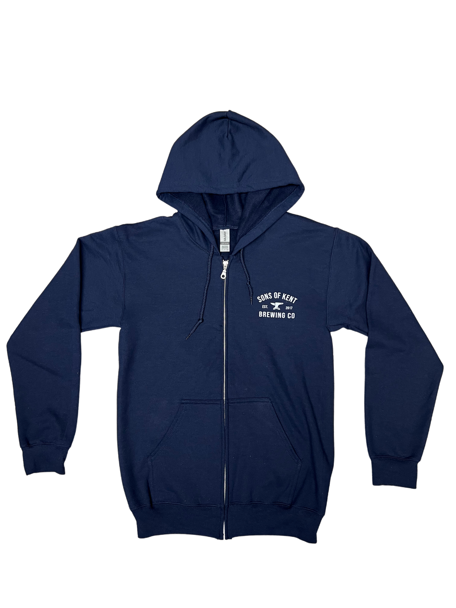 Navy blue full zip hoodie online